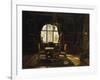 An Interior with a Lady Reading by a Window-Rudolf Konopa-Framed Giclee Print