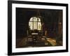 An Interior with a Lady Reading by a Window-Rudolf Konopa-Framed Giclee Print