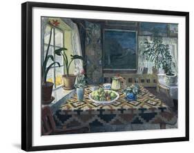 An Interior with a Still Life, the Parlour at Sandalstrand, 1911-Nikolai Astrup-Framed Giclee Print