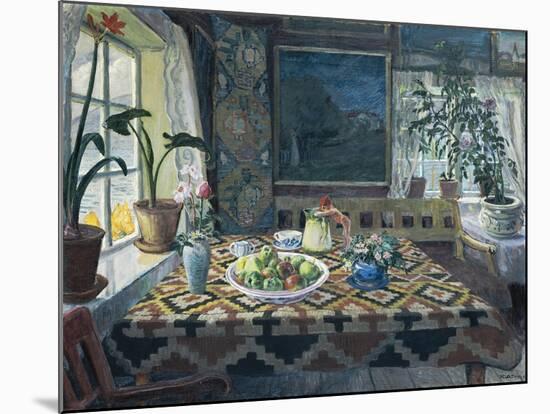 An Interior with a Still Life, the Parlour at Sandalstrand, 1911-Nikolai Astrup-Mounted Giclee Print