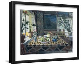 An Interior with a Still Life, the Parlour at Sandalstrand, 1911-Nikolai Astrup-Framed Giclee Print