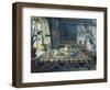 An Interior with a Still Life, the Parlour at Sandalstrand, 1911-Nikolai Astrup-Framed Giclee Print