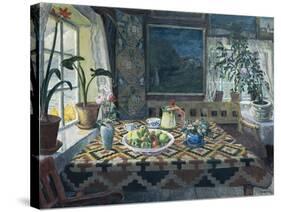 An Interior with a Still Life, the Parlour at Sandalstrand, 1911-Nikolai Astrup-Stretched Canvas