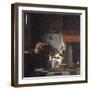 An Interior with a Woman, a Child and a Servant-Pieter de Hooch-Framed Giclee Print