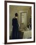 An Interior with a Woman at a Table-Carl Holsoe-Framed Giclee Print