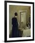 An Interior with a Woman at a Table-Carl Holsoe-Framed Giclee Print