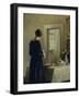 An Interior with a Woman at a Table-Carl Holsoe-Framed Giclee Print