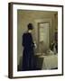 An Interior with a Woman at a Table-Carl Holsoe-Framed Giclee Print