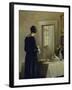 An Interior with a Woman at a Table-Carl Holsoe-Framed Giclee Print