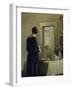 An Interior with a Woman at a Table-Carl Holsoe-Framed Giclee Print