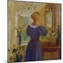 An Interior with a Woman Looking in a Mirror, 1900-Michael Peter Ancher-Mounted Giclee Print