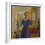 An Interior with a Woman Looking in a Mirror-Anna Kirstine Ancher-Framed Giclee Print