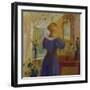 An Interior with a Woman Looking in a Mirror-Anna Kirstine Ancher-Framed Giclee Print