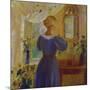 An Interior with a Woman Looking in a Mirror-Anna Kirstine Ancher-Mounted Giclee Print