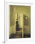 An Interior with a Woman, Painted in 1913-Vilhelm Hammershoi-Framed Giclee Print