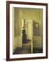 An Interior with a Woman, Painted in 1913-Vilhelm Hammershoi-Framed Giclee Print
