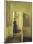 An Interior with a Woman, Painted in 1913-Vilhelm Hammershoi-Mounted Giclee Print