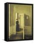 An Interior with a Woman, Painted in 1913-Vilhelm Hammershoi-Framed Stretched Canvas