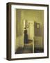 An Interior with a Woman, Painted in 1913-Vilhelm Hammershoi-Framed Giclee Print