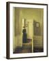 An Interior with a Woman, Painted in 1913-Vilhelm Hammershoi-Framed Giclee Print