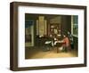 An Interior with a Woman Painting Flowers-null-Framed Giclee Print