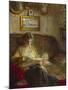 An Interior with a Woman Reading on a Sofa-Bertha Wegmann-Mounted Giclee Print