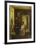 An Interior with a Woman Sewing-Carl Holsoe-Framed Giclee Print