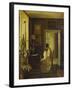 An Interior with a Woman Sewing-Carl Holsoe-Framed Giclee Print