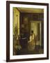 An Interior with a Woman Sewing-Carl Holsoe-Framed Giclee Print