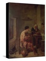 An Interior with Figures-Adriaen Brouwer-Stretched Canvas