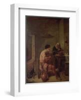 An Interior with Figures-Adriaen Brouwer-Framed Giclee Print