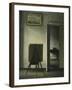 An Interior with the Artist's Easel-Vilhelm Hammershoi-Framed Giclee Print