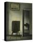 An Interior with the Artist's Easel-Vilhelm Hammershoi-Stretched Canvas