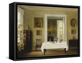 An Interior-Hans Hilsoe-Framed Stretched Canvas