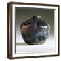 An Internally Decorated and Intaglio-Carved Favrile Glass Vase-Guiseppe Barovier-Framed Giclee Print