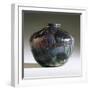 An Internally Decorated and Intaglio-Carved Favrile Glass Vase-Guiseppe Barovier-Framed Giclee Print