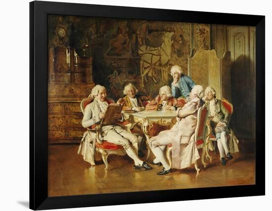 An Intriguing Idea, Dated 1883-Johann Hamza-Framed Giclee Print