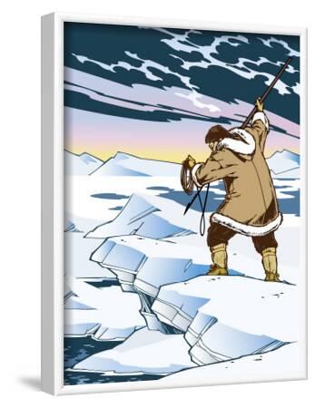 'An Inuit Spear Hunting' Print | AllPosters.com