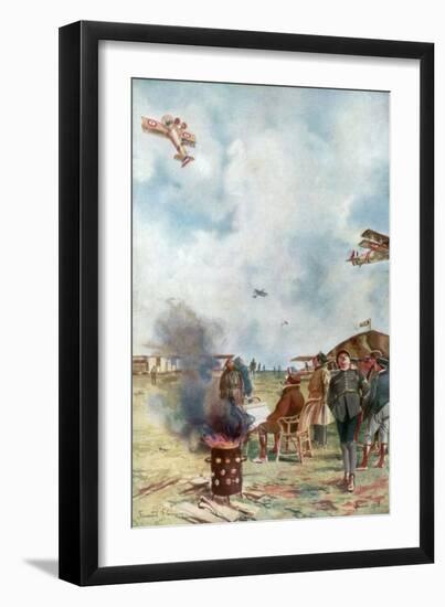 An Inversion a Little Close to the Ground, 1918-Francois Flameng-Framed Premium Giclee Print