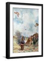 An Inversion a Little Close to the Ground, 1918-Francois Flameng-Framed Giclee Print