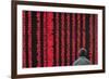 An Investor Looks at an Electronic Board Showing Stock Information, Shanxi Province-Stringer Shanghai-Framed Photographic Print