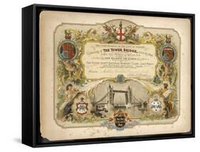 An Invitation to the Opening of Tower Bridge from the Corporation of the City of London-null-Framed Stretched Canvas