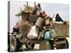 An Iraqi Family and Their Sheep Ride on Their Tractor to Fetch Water Outside the Town of Najaf-null-Stretched Canvas