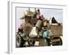 An Iraqi Family and Their Sheep Ride on Their Tractor to Fetch Water Outside the Town of Najaf-null-Framed Photographic Print