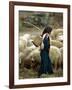 An Iraqi Shepherd, a Young Girl, Herds Her Sheep-null-Framed Photographic Print