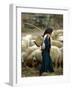 An Iraqi Shepherd, a Young Girl, Herds Her Sheep-null-Framed Photographic Print