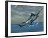 An Iridescent Blue Marlin Bursts from Ocean Waters-Stocktrek Images-Framed Photographic Print