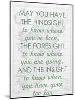 An Irish Blessing on Hindsight, Foresight & Insight - 1741, Ireland Map-null-Mounted Giclee Print