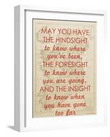 An Irish Blessing on Hindsight, Foresight & Insight - 1741, Ireland Map-null-Framed Giclee Print