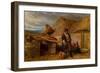 An Irish Eviction, 1850 (Oil on Panel)-Frederick Goodall-Framed Giclee Print